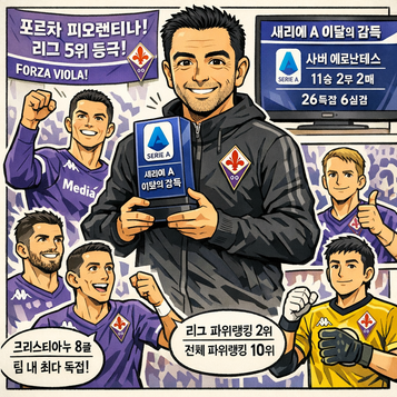 세리에A 리그 2247-11월 이달의 감독에 사비 에르난데